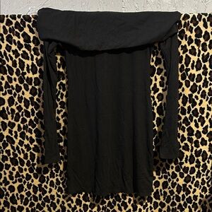 See You Monday Black Off-Shoulder Blouse